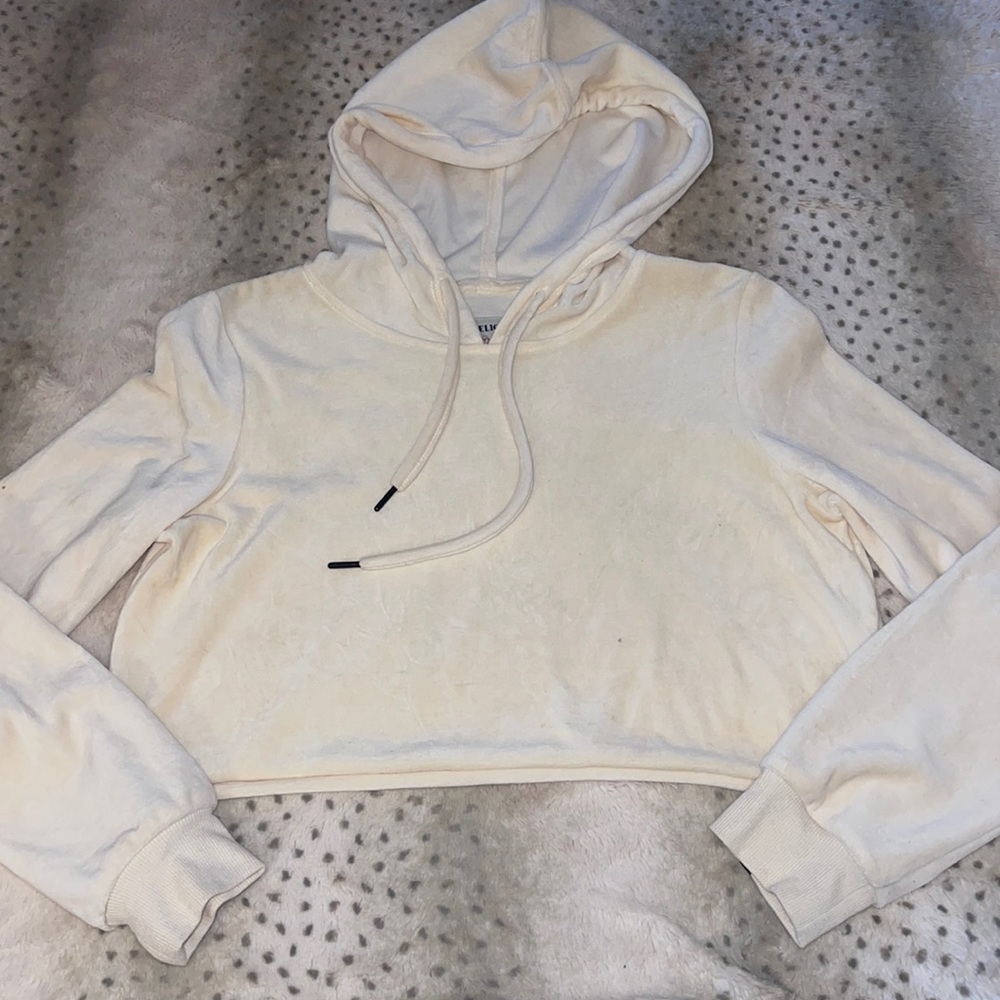 Nwot true religion velour cropped hoodie